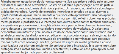 Depoimento Aline Siems – Workshop Time Control